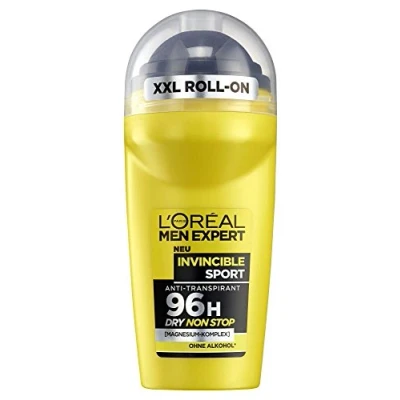Afbeelding van L&#039;Oréal Men Expert Deo Roll On, Invincible Man, 96H bescherming, sportdeodorant voor mannen, gecontroleerde droogheid en lichaamsgeur (6 x 50 ml)