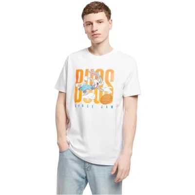 Afbeelding van Mister Tee Space JAM BIG BUGS Playing Tshirt print, Heren, Maat: Small, White