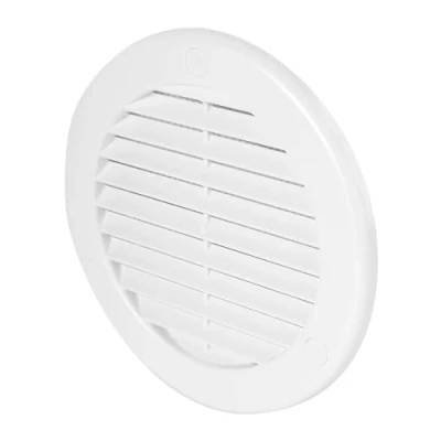 Afbeelding van Ventilatierooster Ø 100 mm wit 10 cm met insectennet rond afvoerluchtrooster luchttoevoer ventilatie rooster TRU 14