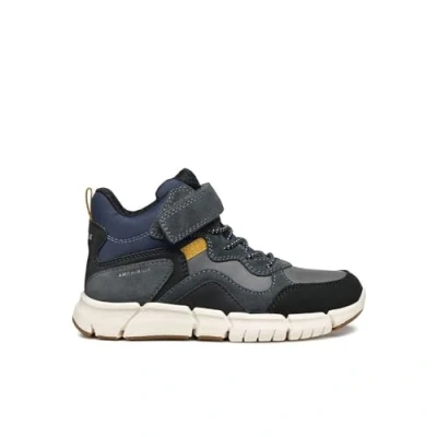 Afbeelding van Geox Flexyper BOY ABX Veterboots voor kinderen, Maat: 28, Dark grey/navy Leer en imitatieleer