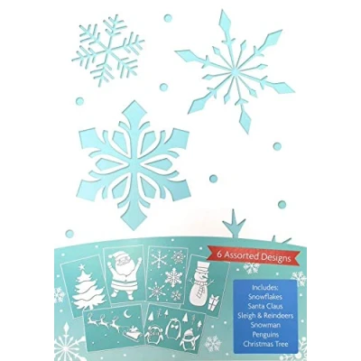 Afbeelding van Tallon 6 Sneeuw Spray Stencils voor Kerstmis Plastic HH/0005
