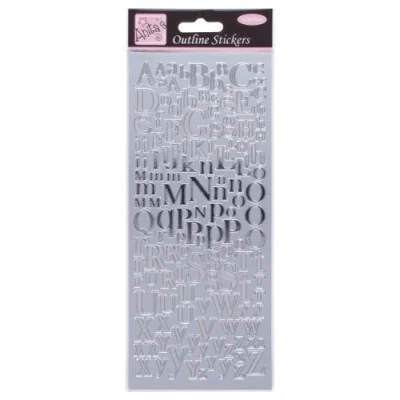 Afbeelding van Anita&#039;s Scrapbooking stickers, zilver, eenheidsmaat