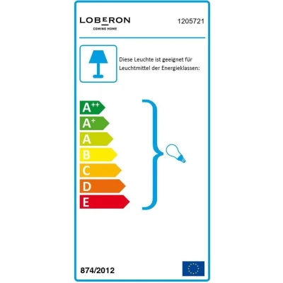 Afbeelding van LOBERON Wandlamp Sidney bruin/wit