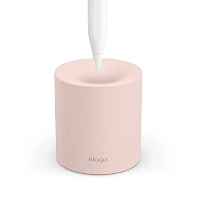Afbeelding van elago Potlood Standaard Compatibel met Apple Pencil C Type, 2e &amp;1e Generatie, Elke Stylus of Zonder Etui Hoes, Duurzame Siliconen Organisatie (Roze)