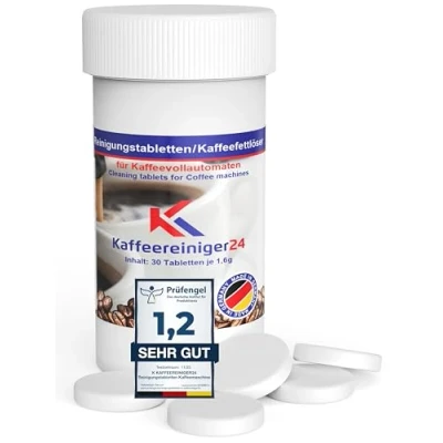 Afbeelding van 30 reinigingstabletten, 1,6 g, compatibel met Sage, Seaco, Philips, WMF volautomatische koffiemachines, filterdragers, espressomachine, reinigingstablet zeefvoermachines