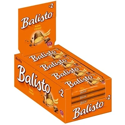 Afbeelding van Balisto Chocoladereep korrelmix, oranje 20 repen in een doos (20 x 37 g)