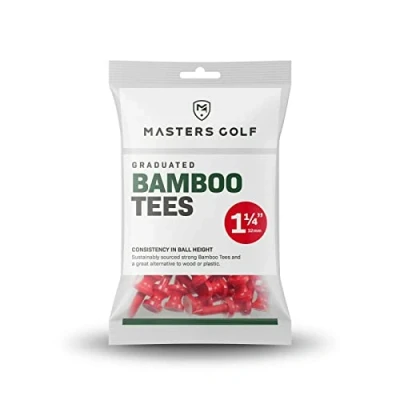 Afbeelding van Bamboo Graduated Golftees 32mm 25 stuks Rood