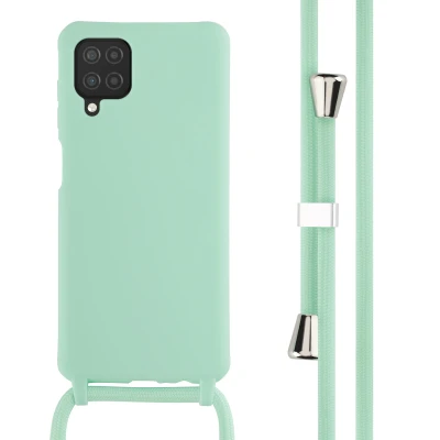 Afbeelding van Samsung Galaxy A12 Hoesje Siliconen en TPU (zacht) iMoshion Softcase/Koordhoesje/Backcover Mintgroen Telefoonhoesje