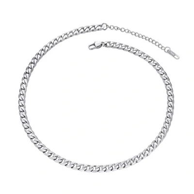 Afbeelding van PROSTEEL Roestvrij Staal Halskettingen voor Mannen en Vrouwen, 5mm Cubaanse Mannenketting Zilver 55cm lang, Ketting Heren Dames Hiphop Cadeau Ideeën.