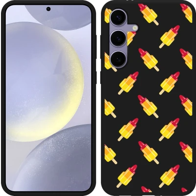 Afbeelding van Cazy Hoesje Zwart geschikt voor Samsung Galaxy S24+ Raketjes