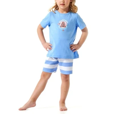 Afbeelding van Schiesser Meisjes Shortama 181039 805 Hellblau 116
