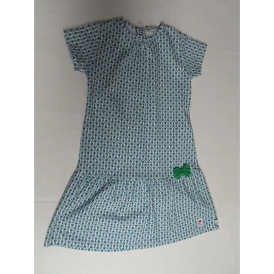 Afbeelding van Jurk Kleedje Korte mouw Wit / groen blauw 4 jaar 104