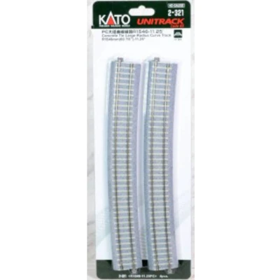 Afbeelding van H0 Kato Unitrack 2 321 Gebogen rails 4 stuk(s)