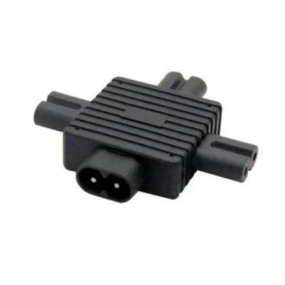 Afbeelding van IEC 320 Figuur 8 C8 Mannelijke naar 3X Vrouwelijke C7 Splitter Power Adapter voor Voeding 1 in 3 uit CableCC