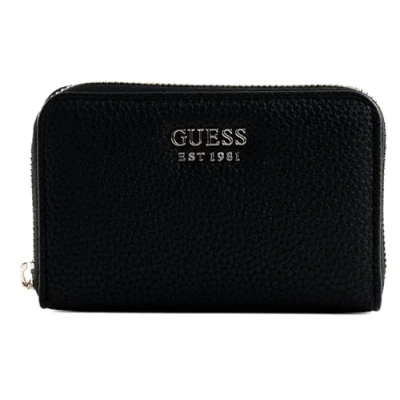 Afbeelding van GUESS Portemonnee Brenton SLG Medium Zip Around Wallet Black Zwart