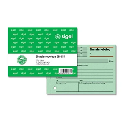 Afbeelding van Sigel, Formulier, Ontvangstformulier Papierformaat: DIN A6 liggend Grammage: 60 g/m² (50 x)