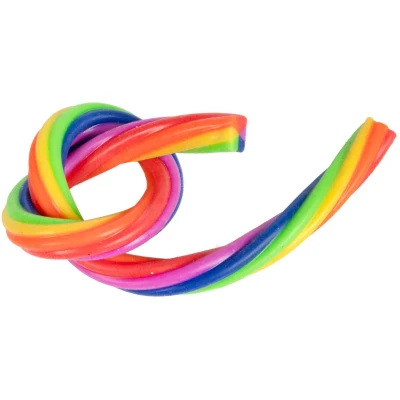 Afbeelding van FUN super rekbaar touw regenboog 2 stuks