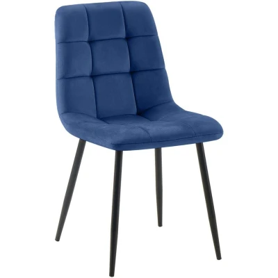 Afbeelding van CLP Eetkamerstoel Antibes Fluweel Blauw