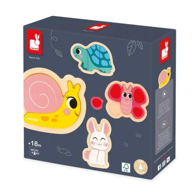Afbeelding van Janod puzzel dieren in de tuin 2, 3, 4, 5st
