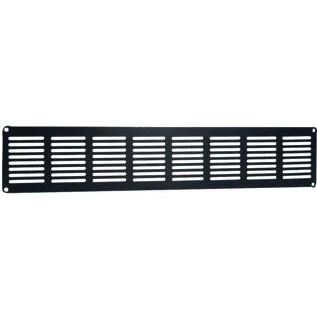 Afbeelding van Nedco plintrooster vlak alum. 400 x 80 mm zwart