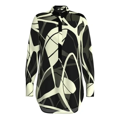Afbeelding van comma Blouse met lange mouwen en allover patroon, 99B4, 40