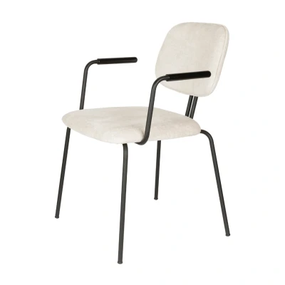 Afbeelding van Puur Bouton eetkamerstoel off white Stof