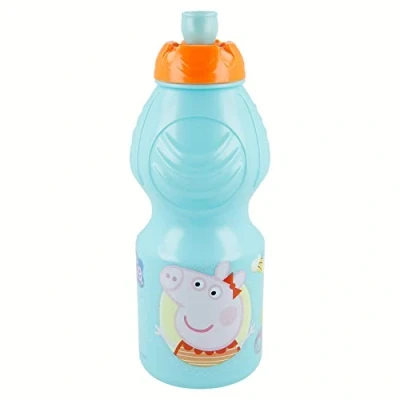 Afbeelding van Fles Peppa Pig 400 ml Blauw Polyethyleen LDPE