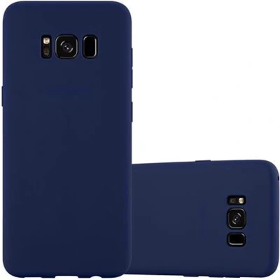 Afbeelding van Cadorabo Hoesje geschikt voor Samsung Galaxy S8 in CANDY DONKER BLAUW Beschermhoes TPU silicone Case Cover
