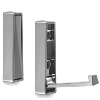 Afbeelding van 2 stuks SOTECH uitklapbare haken Bari chroom mat bolvormig design 80 x 20 15 mm incl. bevestigingsschroeven