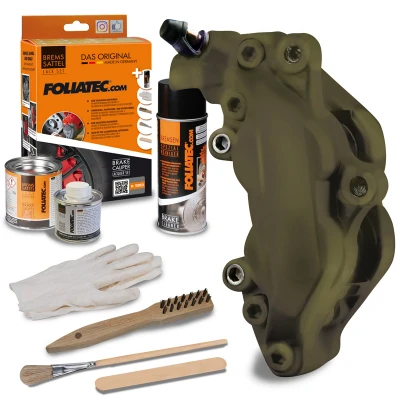 Afbeelding van Foliatec Remklauwlakset Combat mat groen 3 Componenten