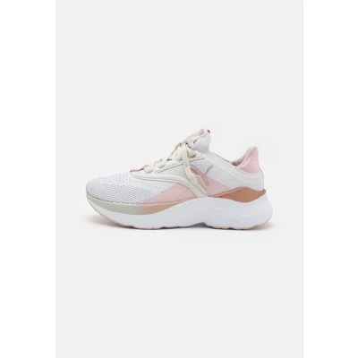 Afbeelding van Puma Softride Mayve Trainingsschoen, Dames, Maat: 38.5, Feather gray/mauve mist/rose gold Textiel/ synthetisch