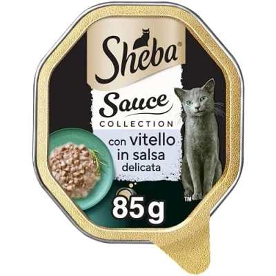 Afbeelding van Sheba Saus Collection in saus, kattenvoer met kalf delicate 85 g 22 kommen