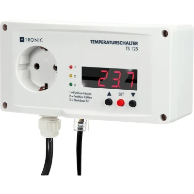 Afbeelding van H Tronic TS 125 Temperatuurschakelaar 55 +125 C 3000 W