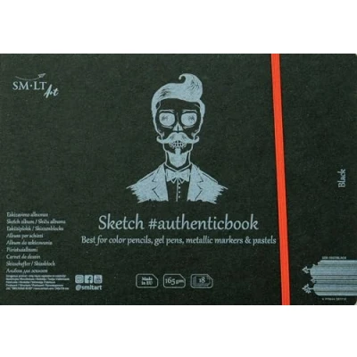 Afbeelding van SMLT Album Schets 24,5x17,6 cm 165gr 18 vel Zwart