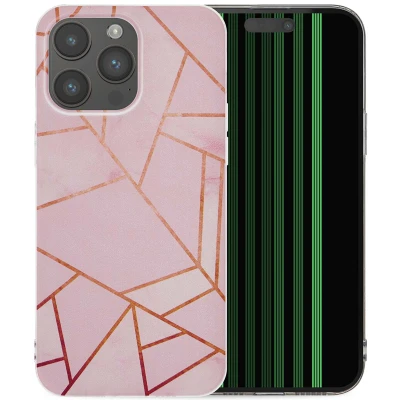 Afbeelding van Apple iPhone 15 Pro Max Hoesje Siliconen en TPU (zacht) iMoshion Softcase/Backcover Roze Telefoonhoesje