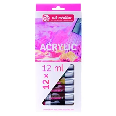 Afbeelding van Acrylverf Talens Art Creation met stappenplan 12ml set à 12 kleuren