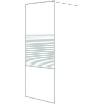 Afbeelding van vidaXL Inloopdouchewand 80x195 cm transparant ESG glas wit
