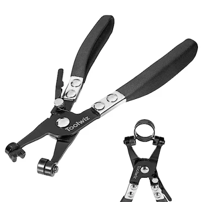 Afbeelding van Toolwiz Heavy Duty Slangklem Tang Draad Slangklemmen Verwijdering en Installatie Tool Auto Reparatie voor Waterpijp Ring Type Swivel Flat Band Klemmen (Zwart)
