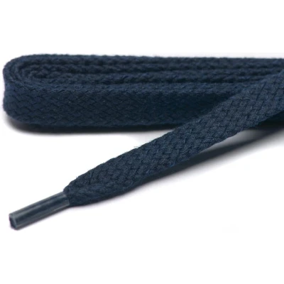 Afbeelding van Cordial schoenveters donkerblauw plat veterlengte 70 cm 4 6 gaatjes