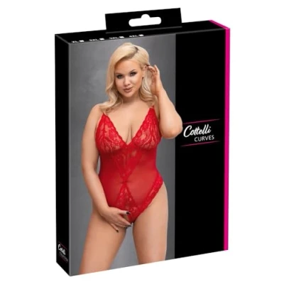 Afbeelding van Body Met Open Kruisje Rood Cottelli Collection