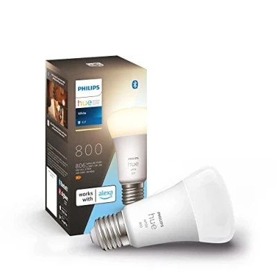Afbeelding van Philips Hue White A60 Smart LED Lamp E27 Warm Wit Licht Dimbaar Verbind met Bluetooth of Bridge Werkt Alexa en Google Home