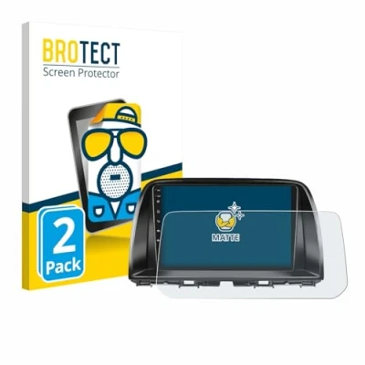 Afbeelding van BROTECT (2 Stuks) Antireflecterende Beschermfolie voor Mazda CX 5 2017 Infotainment System Anti Glare Screen Protector, Mat, Ontspiegelend