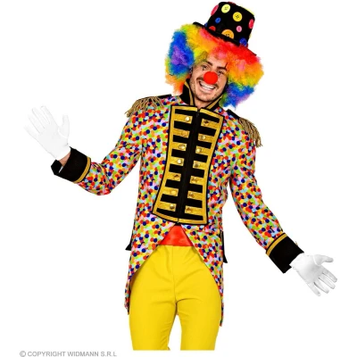 Afbeelding van Widmann Clown &amp; Nar Kostuum Confetti Feest Slipjas Man Multicolor Small Carnavalskleding Verkleedkleding