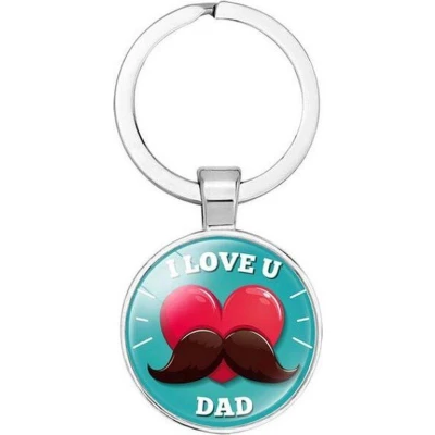 Afbeelding van Akyol I love you dad sleutelhanger Vader Papa Familie Vaderdag cadeautje cadeau