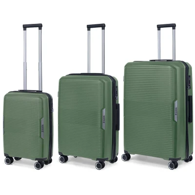 Afbeelding van TravelZ Swinger Kofferset 3 delig Lichtgewicht koffers met TSA slot Groen