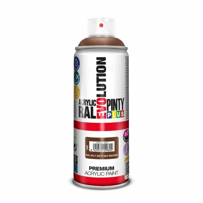 Afbeelding van Pintyplus Sprayverf Evolution Ral 8011 Nut Brown 400 Ml Mat