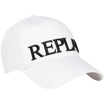 Afbeelding van Replay Uniseks baseballpet van katoen, Optical White 001, One size