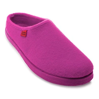Afbeelding van Andrés Machado Sloffen Jongens/Sloffen Meisjes voor zomer/winter AM001 Buitenzijde in vilt/Rubber zool tegen uitglijden Fuchsia, EU 38