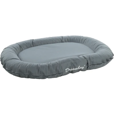 Afbeelding van Flamingo Dreambay® mand ovaal petrol 100 x 75 15 cm wasbaar afneembare overtrek met ritssluiting waterafstotend