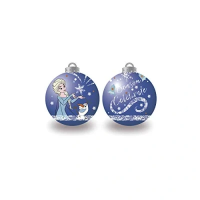 Afbeelding van Kerstbal Frozen Memories 6 Stuks Blauw Wit Plastic (Ø 8 cm)